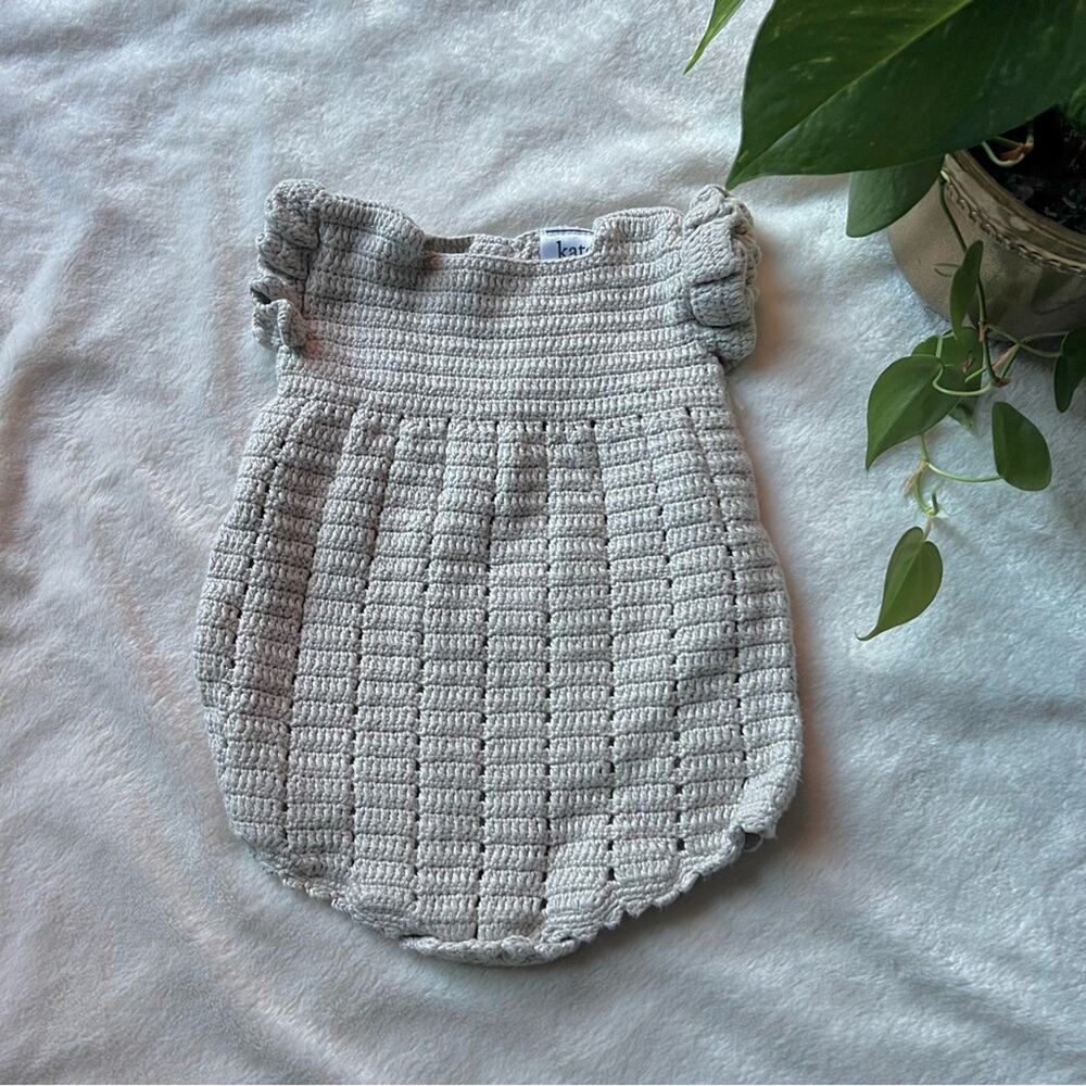 Kate Quinn Beige Crochet Onesie 6-12M